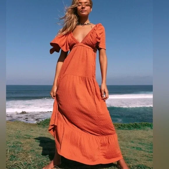 chinese dress ladies Free People One Ciella Printed Maxi Dress – The TLB Boutique main image 0